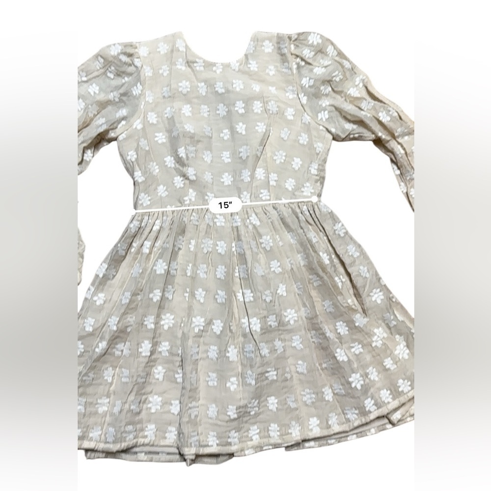 NWT CLC Corey Lynn Calter Divine Ivory Floral V Back Mini Dress Size Large - Picture 14 of 16
